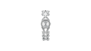 CRRJU women's diamond/rhinestone watch with a unique V-shaped link bracelet design.