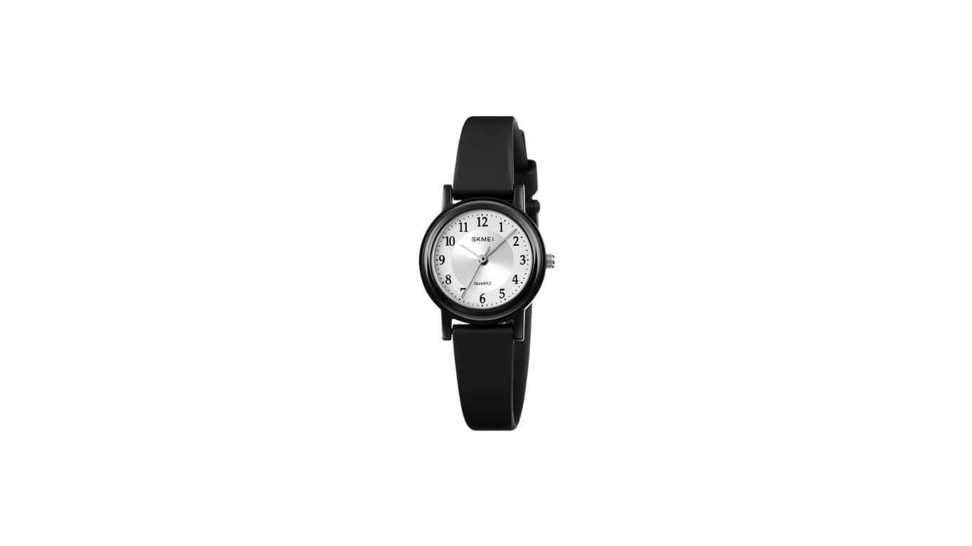 Untitled design (3) SKMEI 1659 ladies quartz watch. It features a simple, classic design and a lightweight build suitable for casual, everyday wear. - Image 1