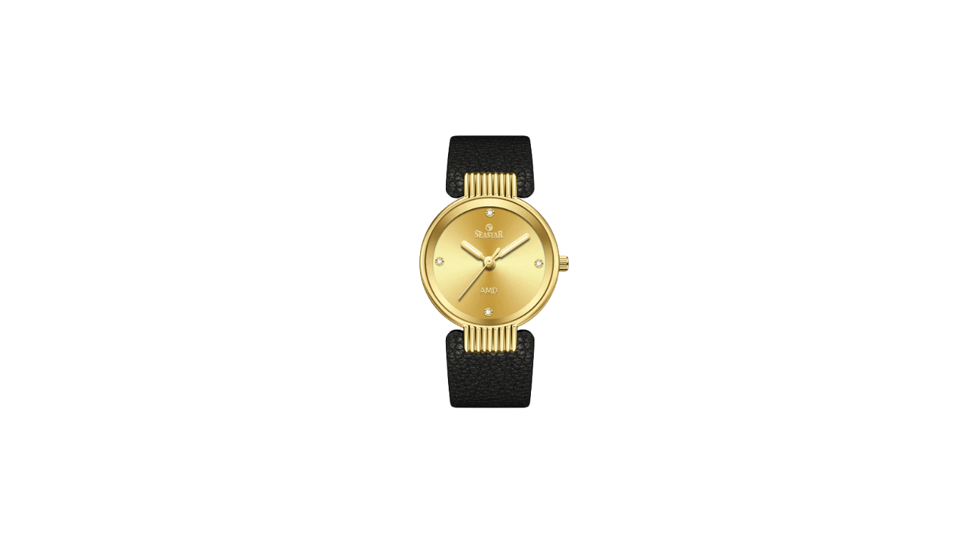 leather round Seastar SS-2461M Men’s Classic Round Watch | Luxury Leather Strap Edition - Image 1