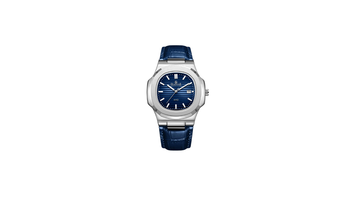 mGwkcM Seastar SS-9489 Men's Leather Strap Analog Watch - Image 1