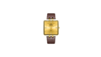 Seastar SS-2466M Gold Bezel Leather Strap Watch